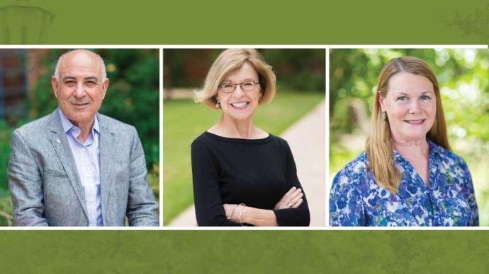 Collage of faculty Saber Elaydi, Diane Persellin, and Diane Smith. 