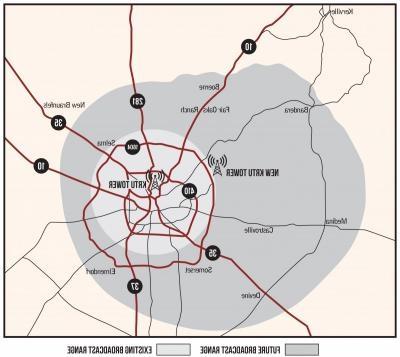 Contour map of KRTU's new radio tower