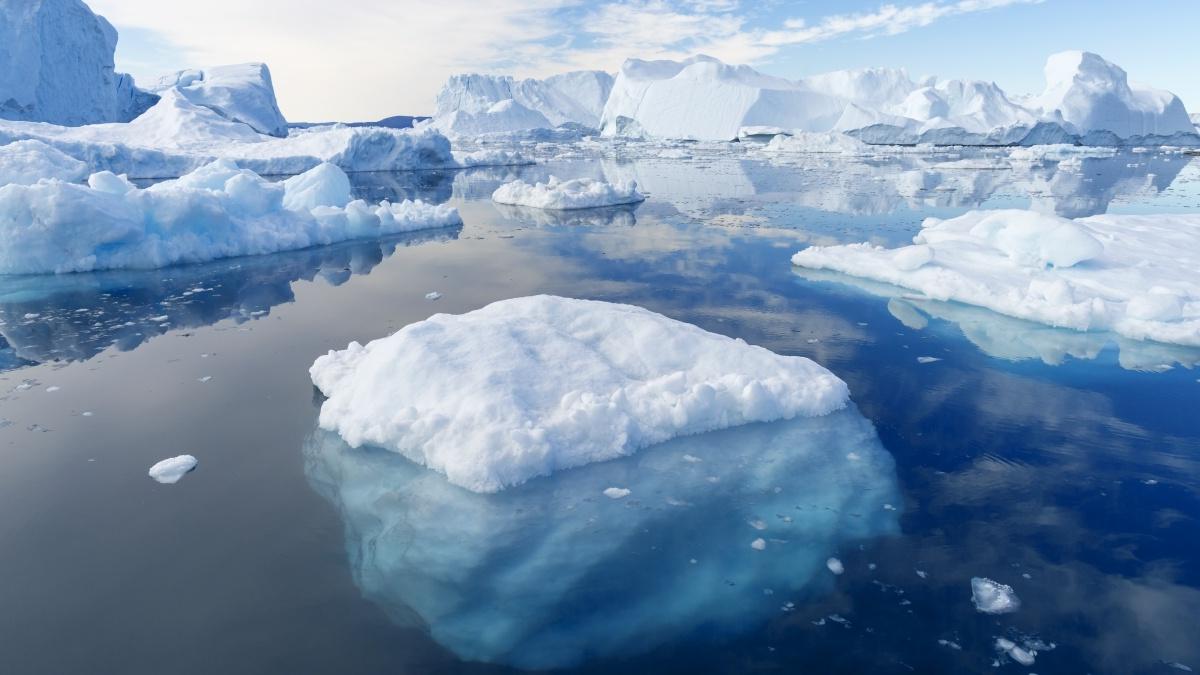 Landscape photo of icebergs