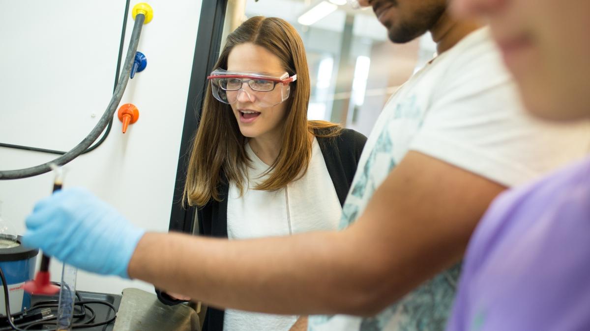 christina cooley in lab